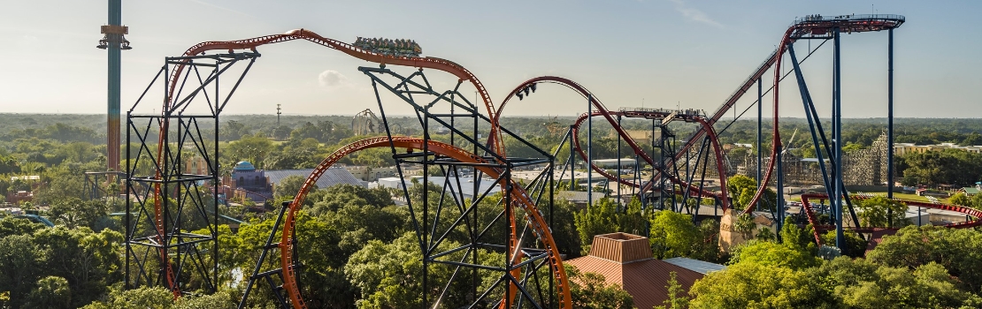 Busch Gardens' new roller coaster featuring a 95° drop set to open